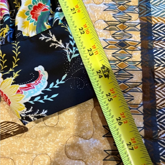 LOFT Women's Floral Boatneck Puff Sleeve Blouse - Black - Size Small - Picture 8 of 10